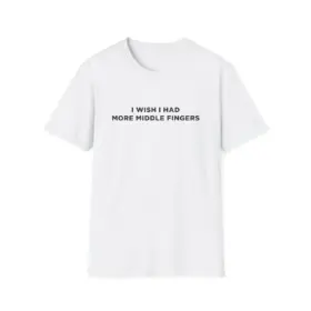 maglietta i wish i had more middle fingers t-shirt 2express