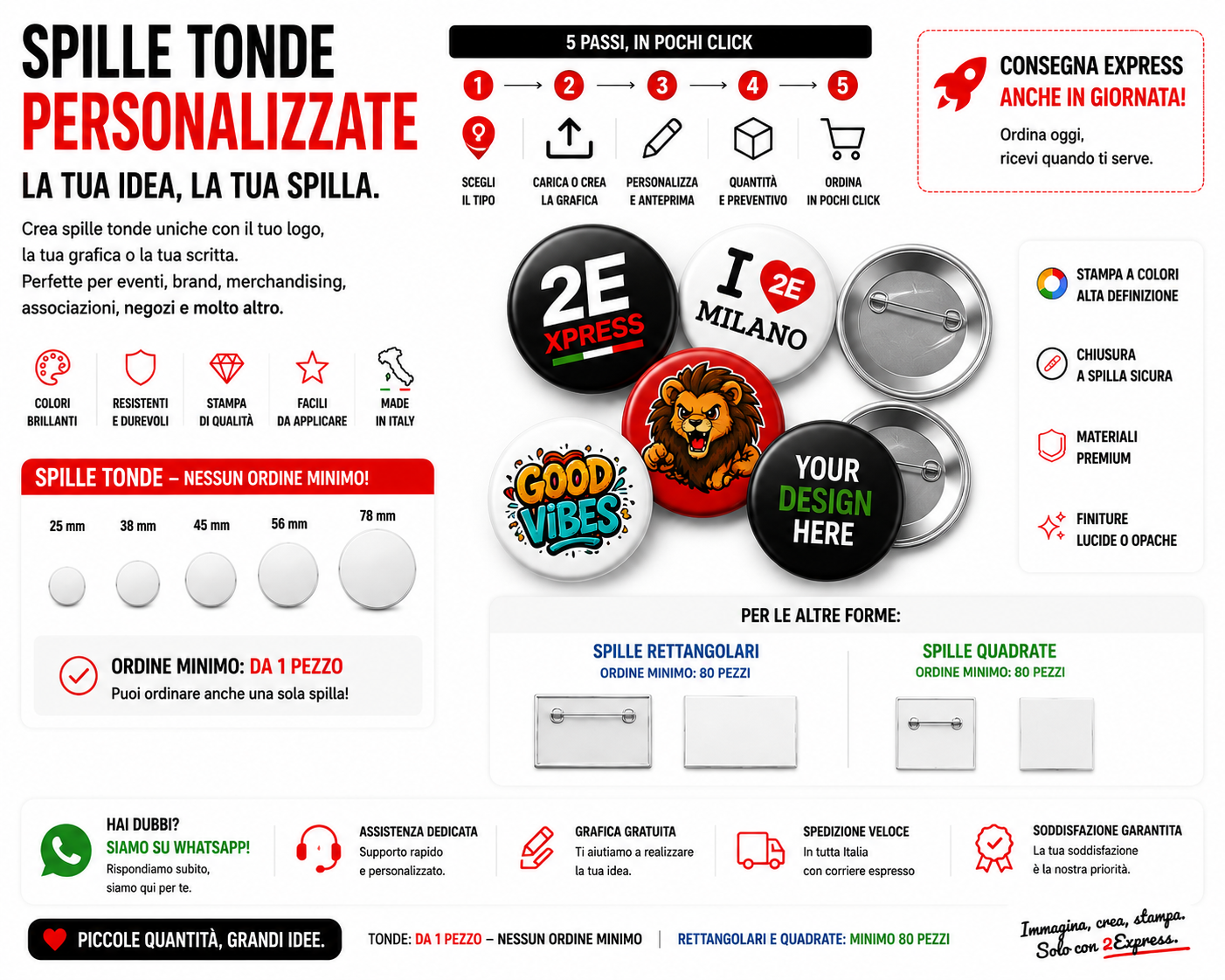 spille personalizzate milano 2express