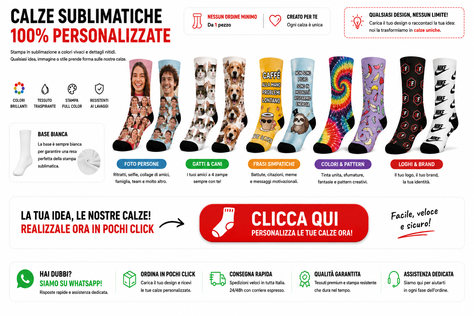 calze personalizzate milano 2express