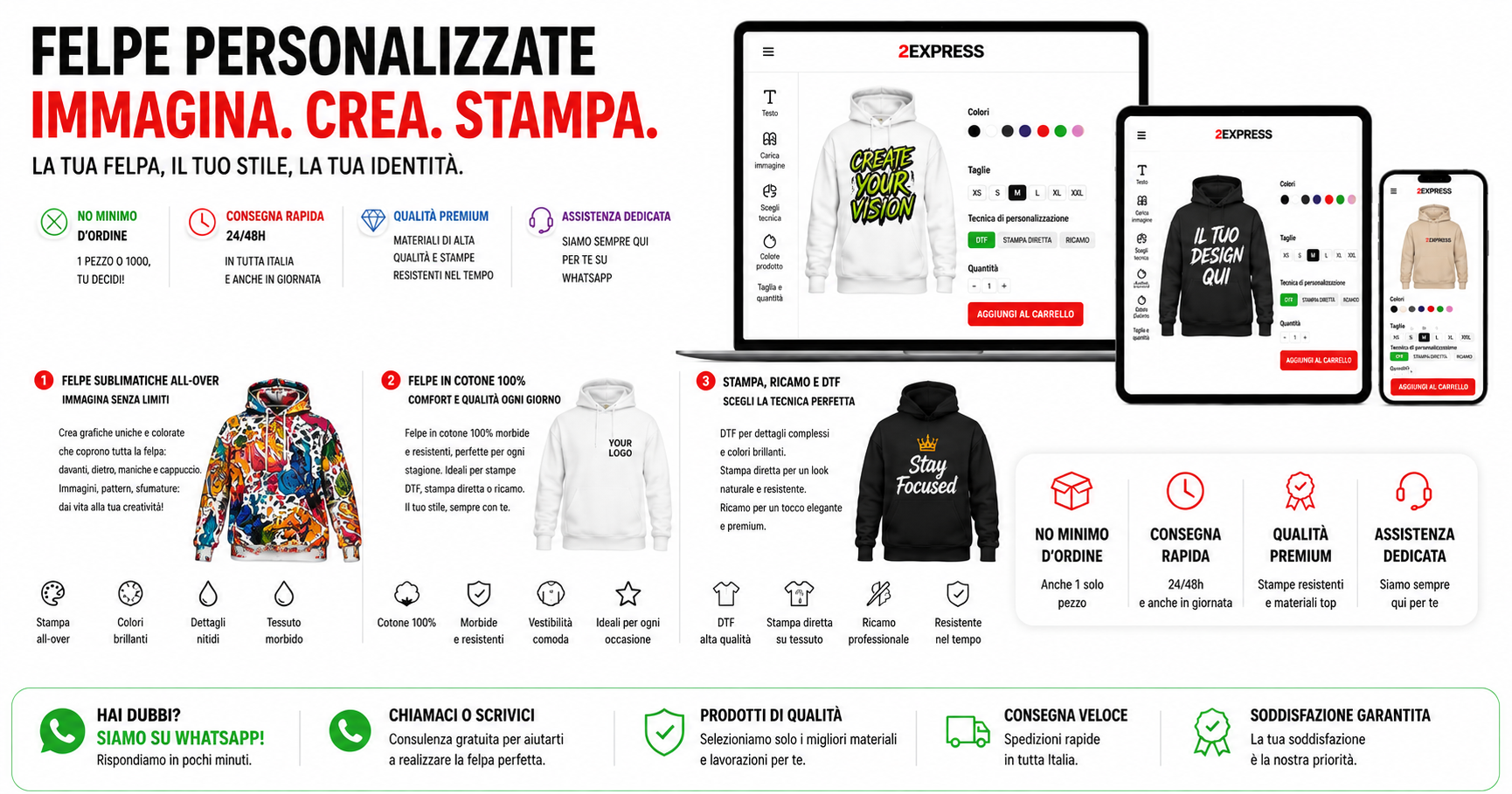 Felpe personalizzate milano 2express