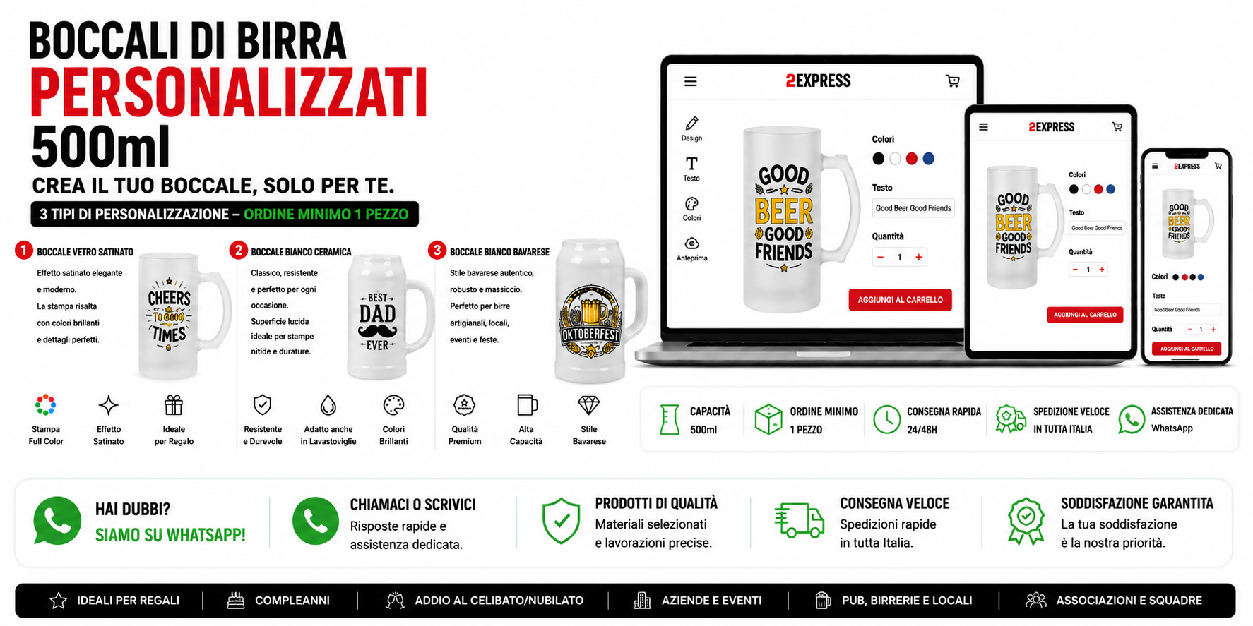 Boccale birra personalizzato milano
