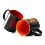 Tazza Duo Inciso – Base Nera con Fondo Colorato