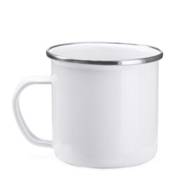 Tazza Retrò in Metallo Smaltato Personalizzata – 370 ml