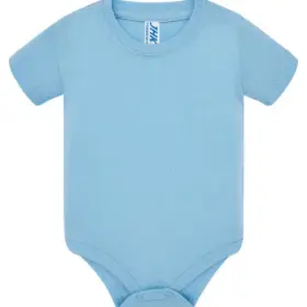 Body neonato in 100% cotone 170 g Azzurro cielo