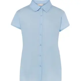 Camicia donna manica corta 115 g Azzurro cielo