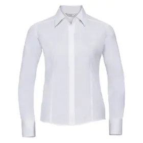 Camicia donna manica lunga 105 g Bianco