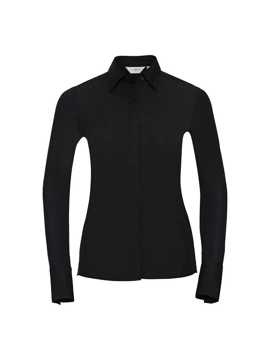 Camicia donna manica lunga comoda 130 g Nero Camicia donna manica lunga comoda 130 g Nero