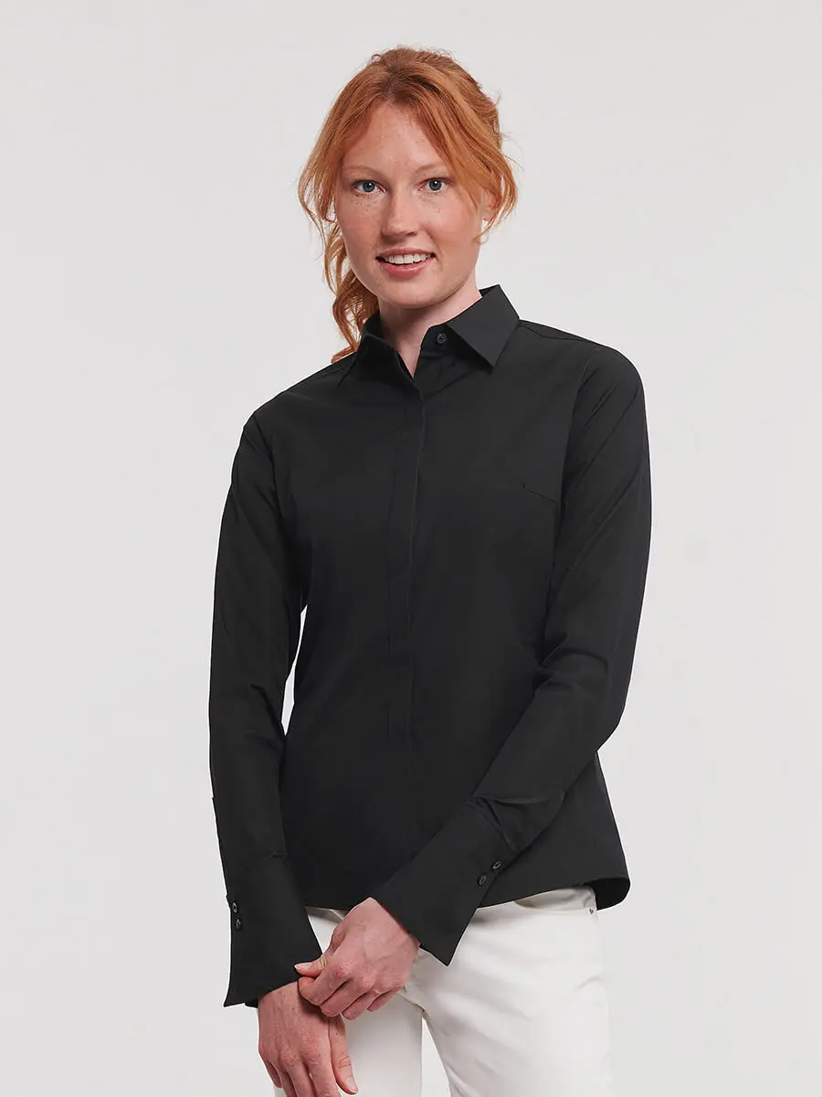 Camicia donna manica lunga comoda 130 g Camicia donna manica lunga comoda 130 g