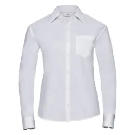 Camicia donna manica lunga in 100% cotone 125 g Bianco