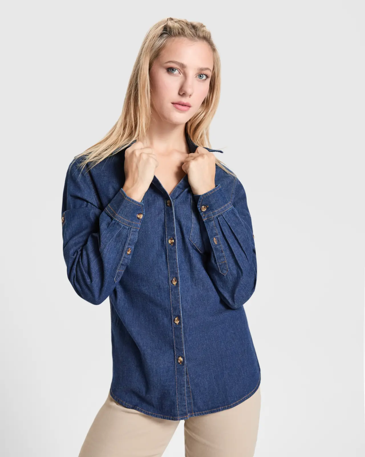 Camicia unisex manica lunga slim fit 210 g 2 Camicia unisex manica lunga slim fit 210 g 2