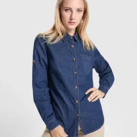 Camicia unisex manica lunga slim fit 210 g
