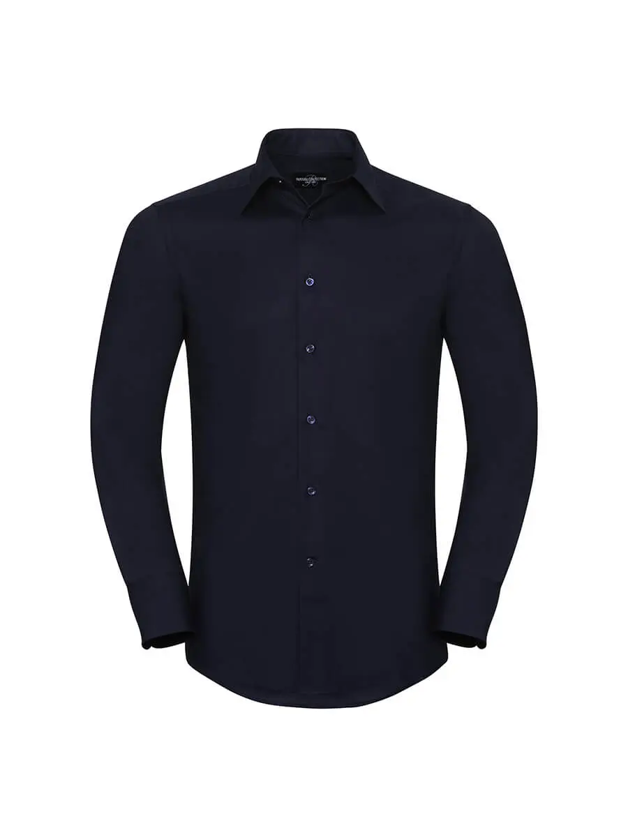 Camicia uomo manica lunga 135 g – 2EBHOC99Q Blu navy brillante Camicia uomo manica lunga 135 g – 2EBHOC99Q Blu navy brillante