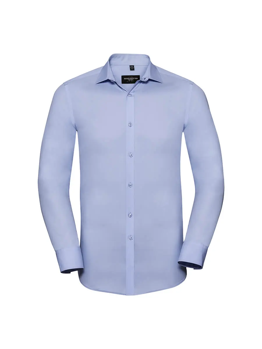 Camicia uomo manica lunga comoda 130 g Azzurro cielo brillante Camicia uomo manica lunga comoda 130 g Azzurro cielo brillante