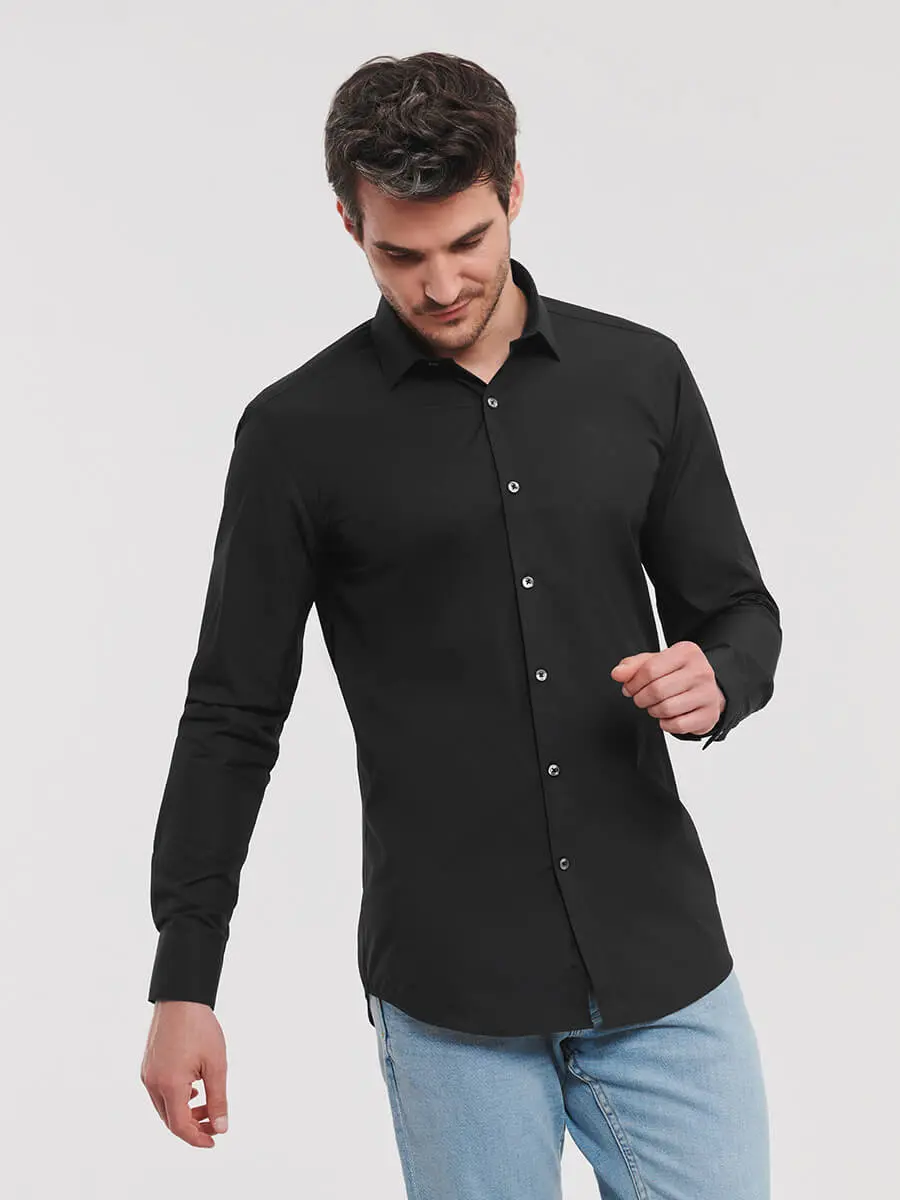 Camicia uomo manica lunga comoda 130 g Camicia uomo manica lunga comoda 130 g