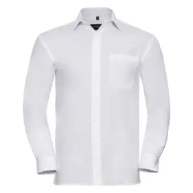Camicia uomo manica lunga in 100% cotone 125 g Bianco