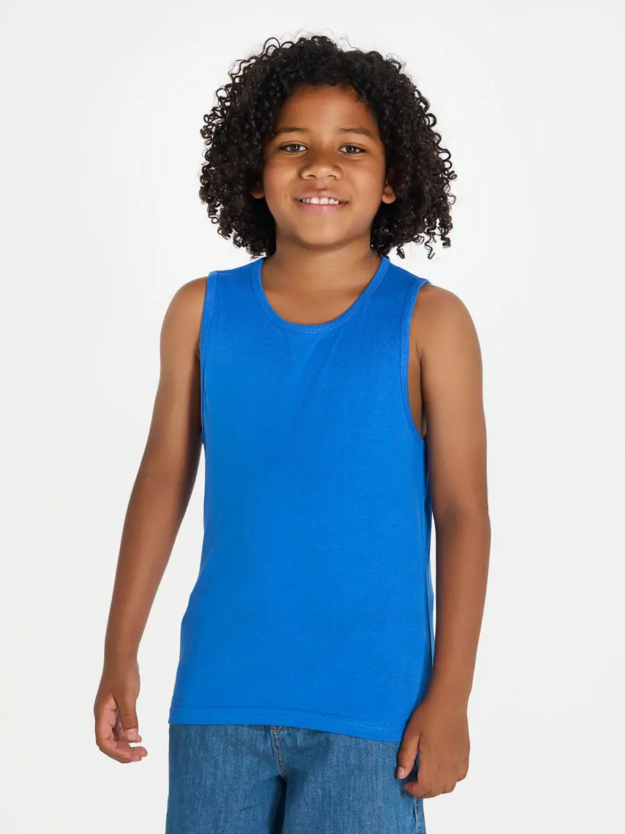 Canotta bambino girocollo in 100% cotone 155 g Canotta bambino girocollo in 100% cotone 155 g