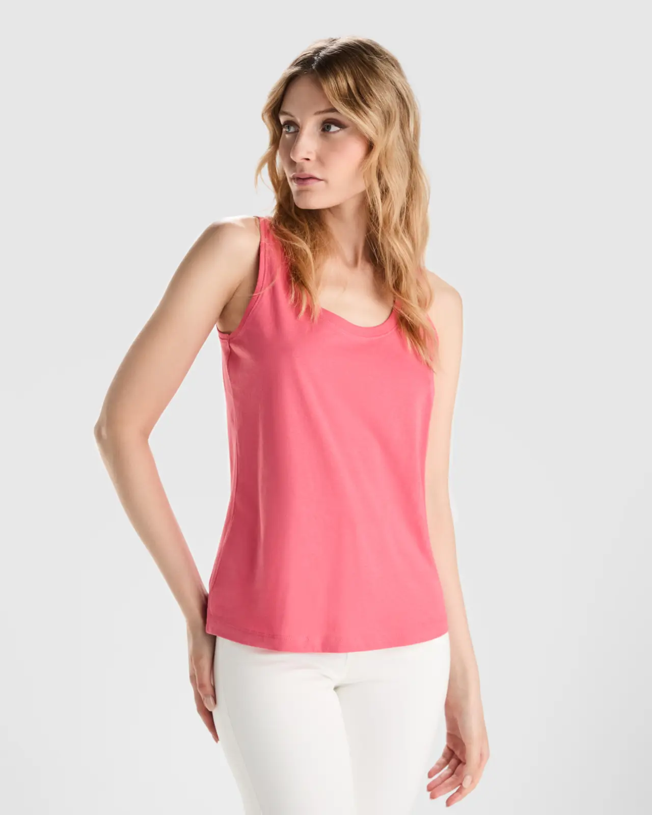 Canotta donna girocollo in 100% cotone 150 g Canotta donna girocollo in 100% cotone 150 g