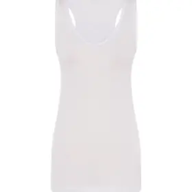 Canotta donna scollo a v 150 g Bianco