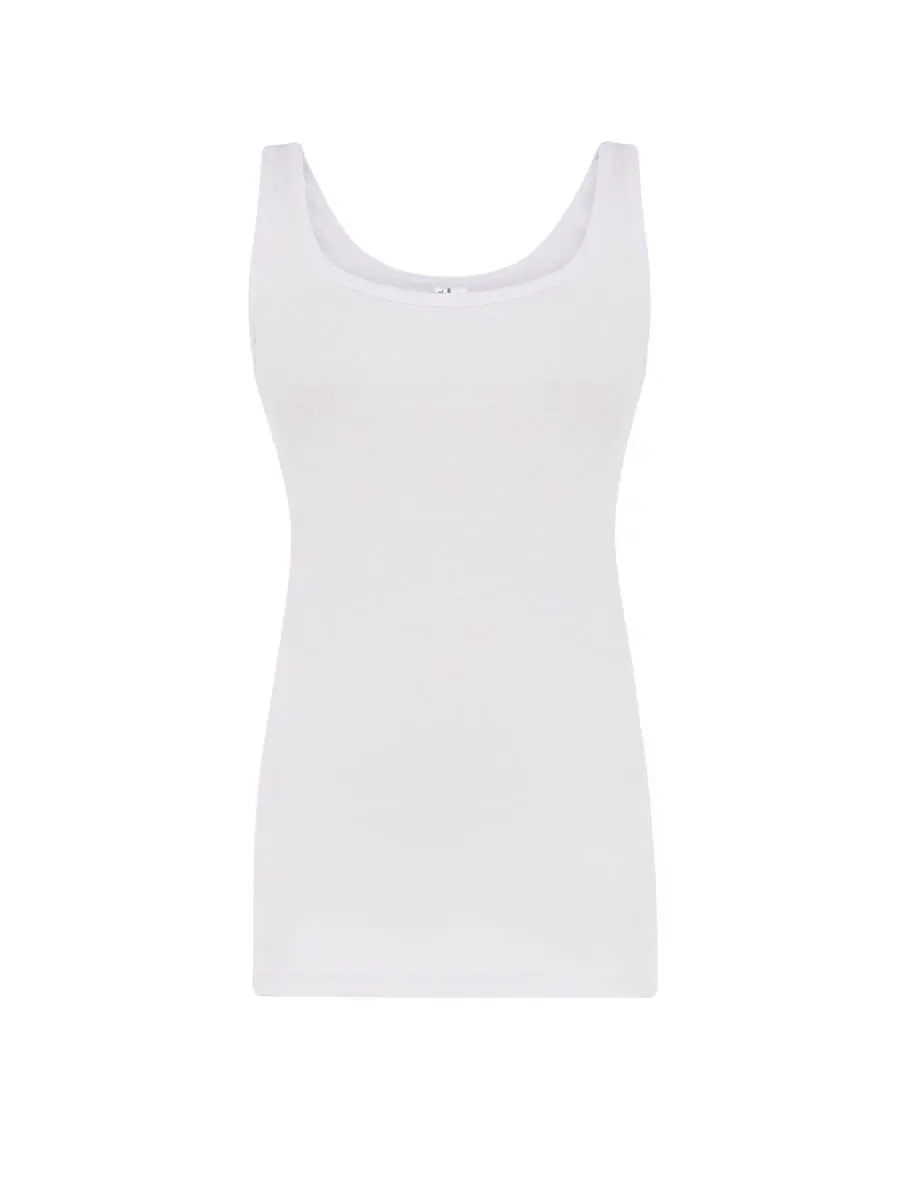 Canotta donna slim fit in 100% cotone 160 g Bianco Canotta donna slim fit in 100% cotone 160 g Bianco