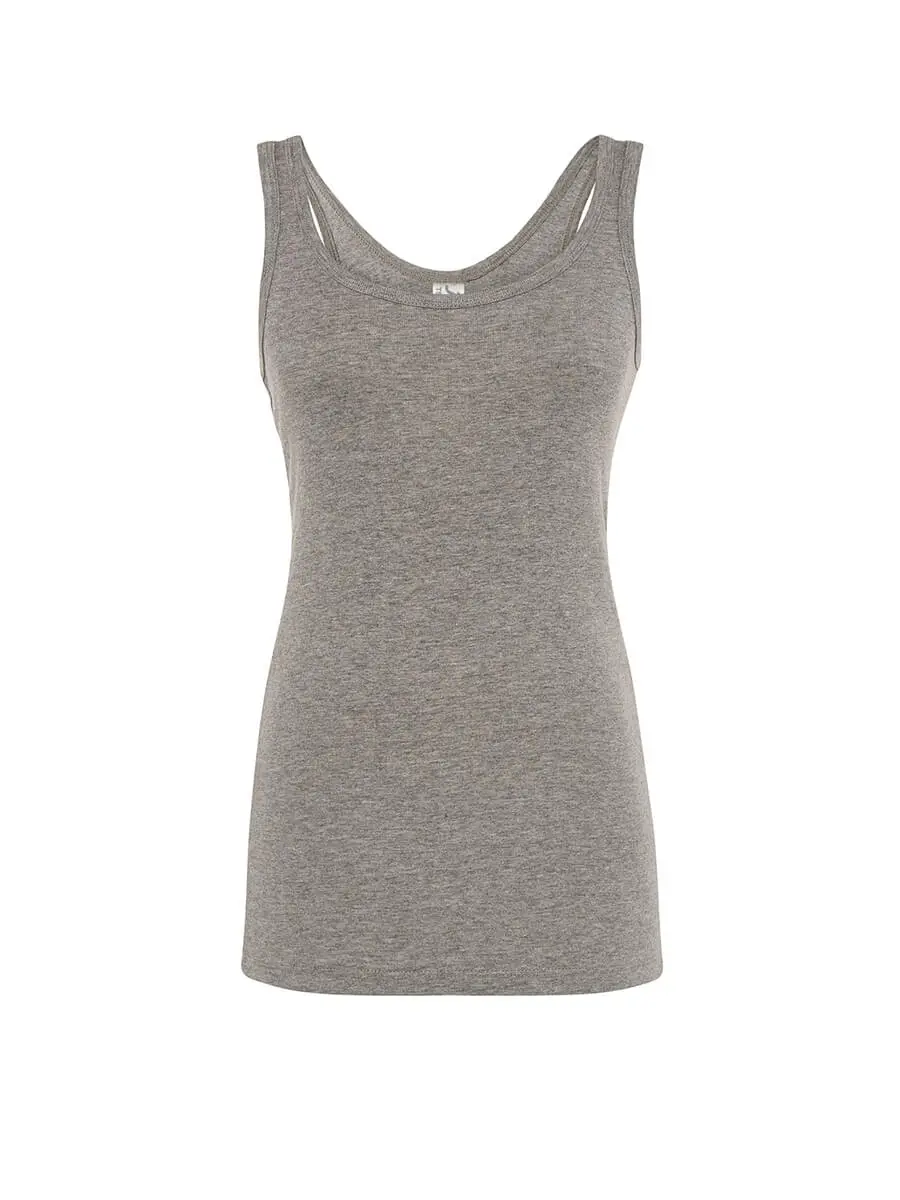 Canotta donna slim fit in 100% cotone 160 g Grigio melange Canotta donna slim fit in 100% cotone 160 g Grigio melange