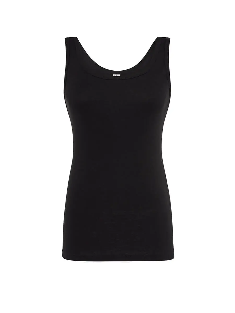 Canotta donna slim fit in 100% cotone 160 g Nero Canotta donna slim fit in 100% cotone 160 g Nero