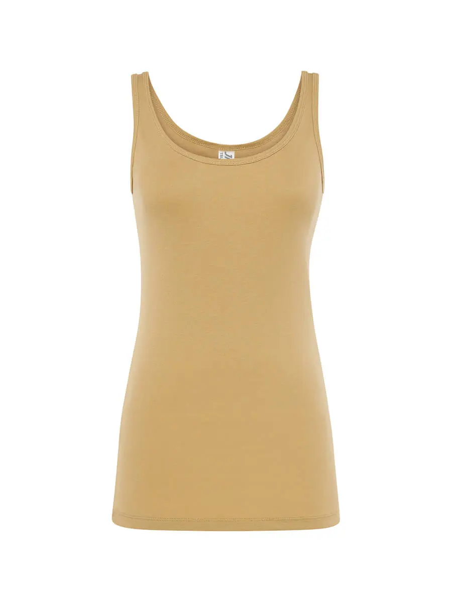 Canotta donna slim fit in 100% cotone 160 g Sabbia Canotta donna slim fit in 100% cotone 160 g Sabbia