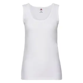 Canotta donna slim fit in 100% cotone 165 g Bianco