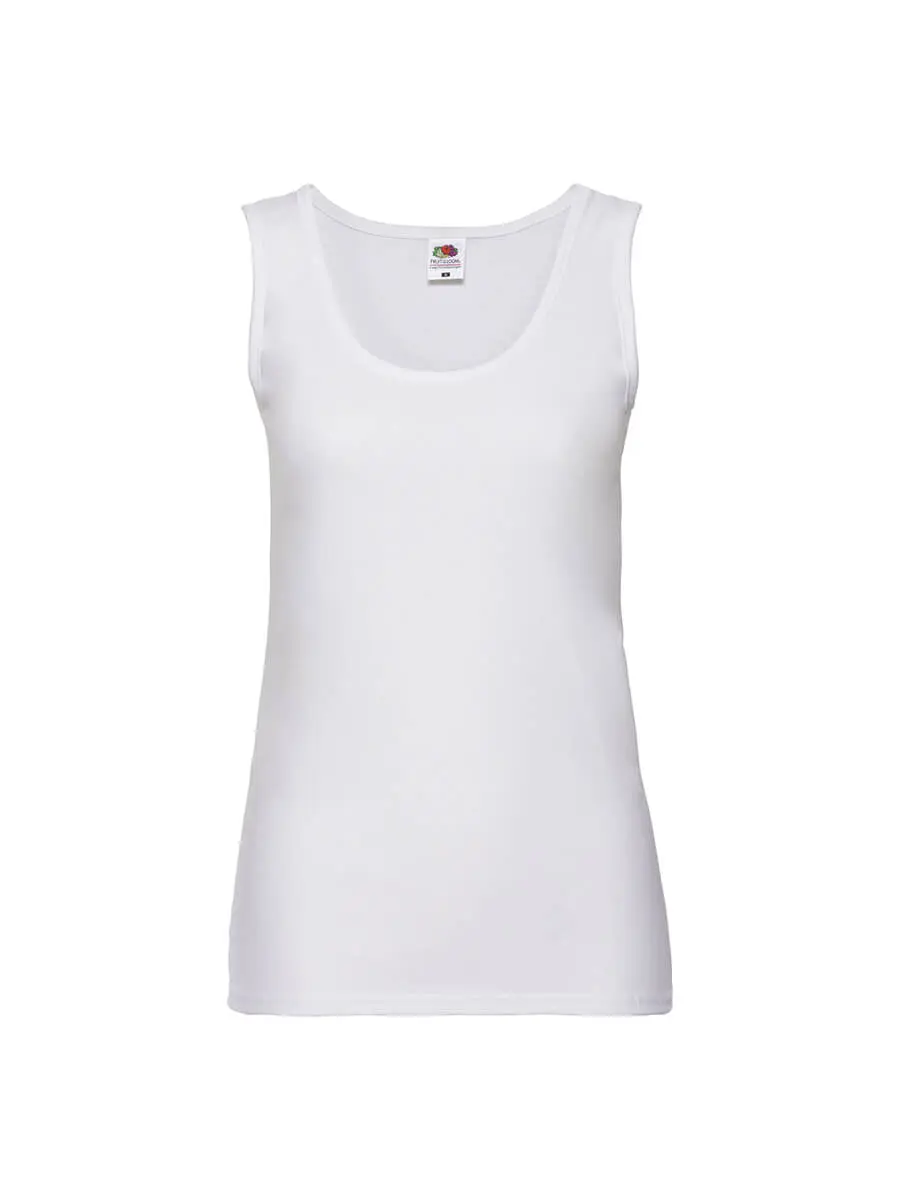 Canotta donna slim fit in 100% cotone 165 g Bianco Canotta donna slim fit in 100% cotone 165 g Bianco