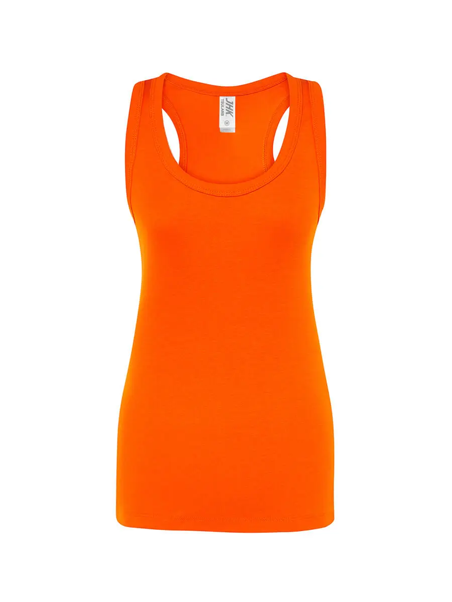 Canotta donna slim fit in 100% cotone 200 g Arancione Canotta donna slim fit in 100% cotone 200 g Arancione