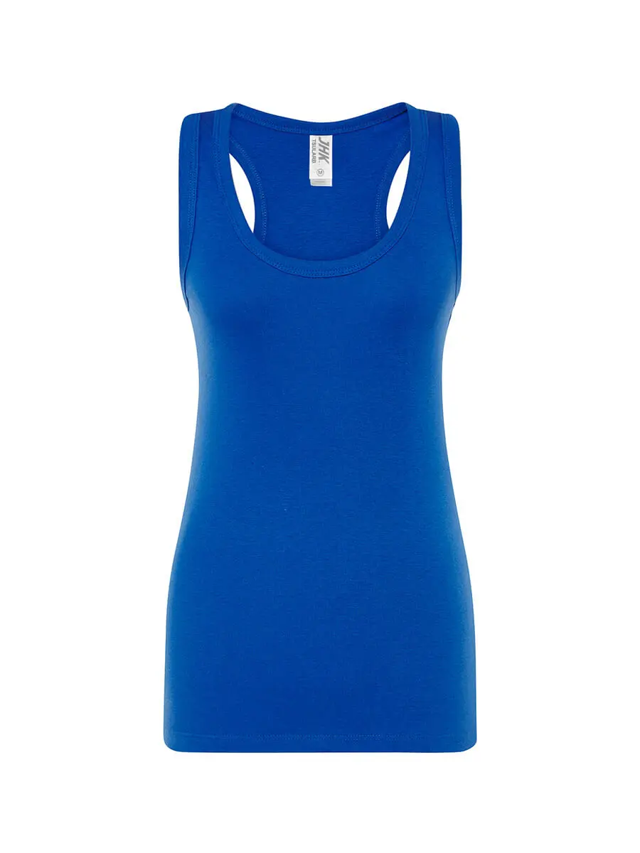 Canotta donna slim fit in 100% cotone 200 g Blu royal Canotta donna slim fit in 100% cotone 200 g Blu royal