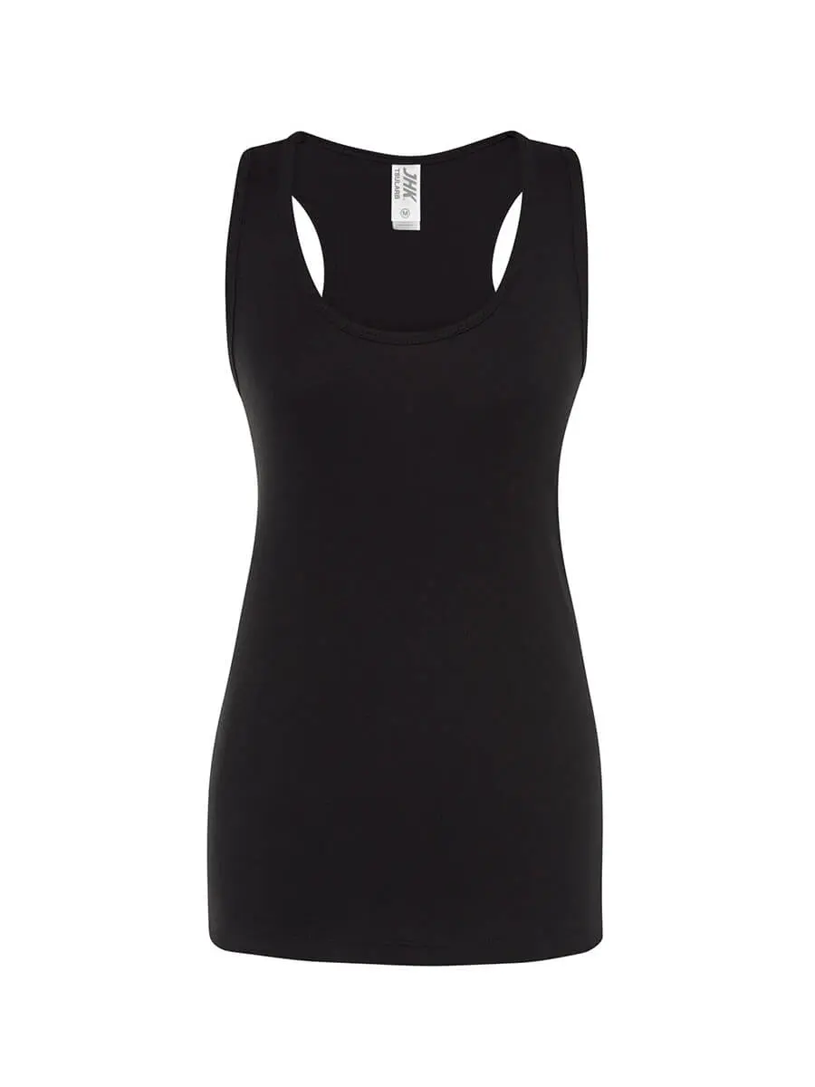 Canotta donna slim fit in 100% cotone 200 g Nero Canotta donna slim fit in 100% cotone 200 g Nero