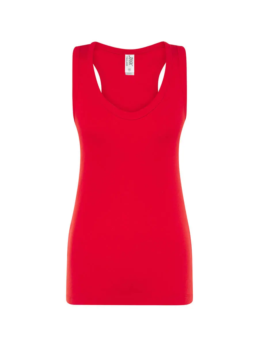 Canotta donna slim fit in 100% cotone 200 g Rosso Canotta donna slim fit in 100% cotone 200 g Rosso