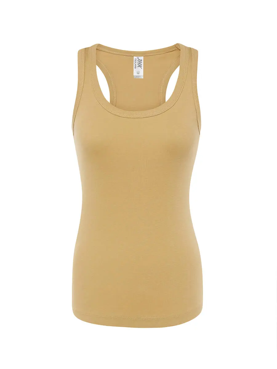 Canotta donna slim fit in 100% cotone 200 g Sabbia Canotta donna slim fit in 100% cotone 200 g Sabbia