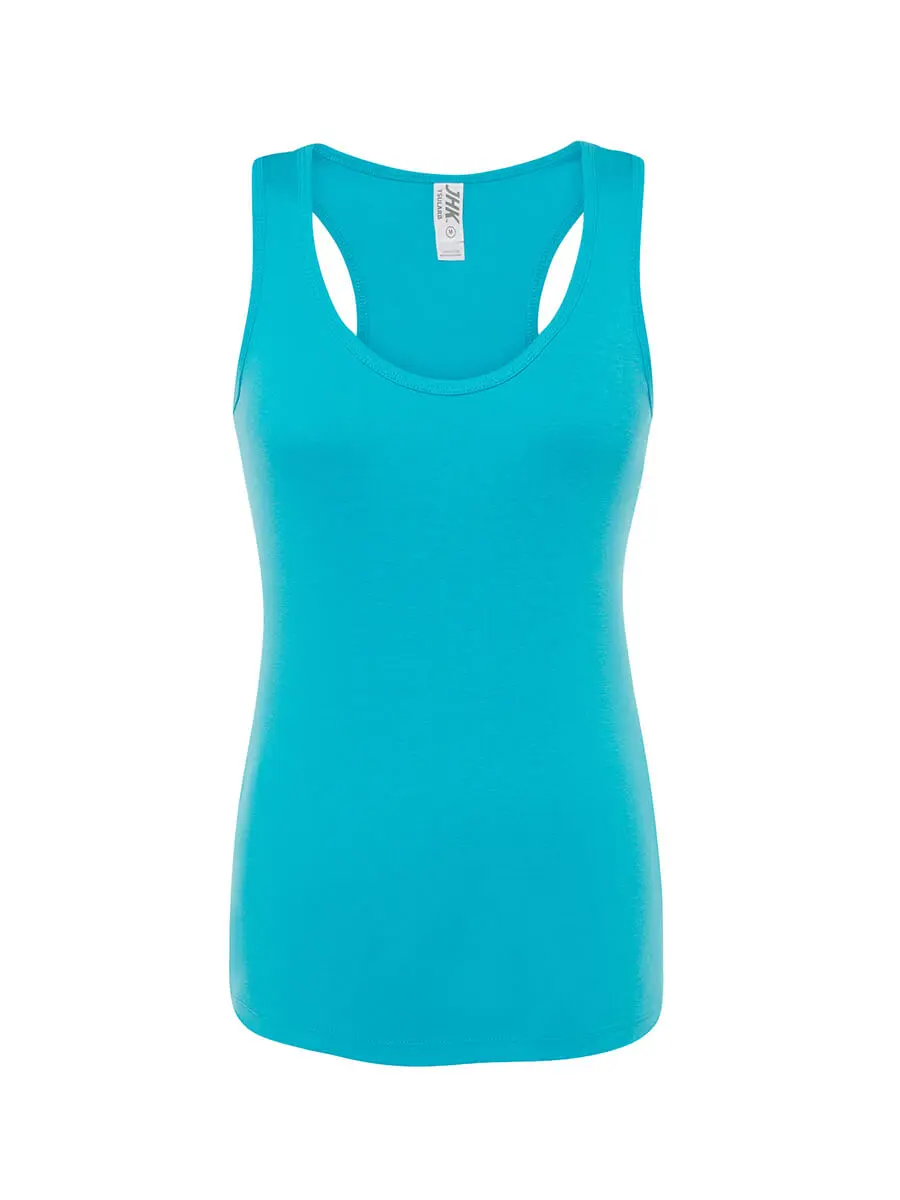 Canotta donna slim fit in 100% cotone 200 g Turchese Canotta donna slim fit in 100% cotone 200 g Turchese