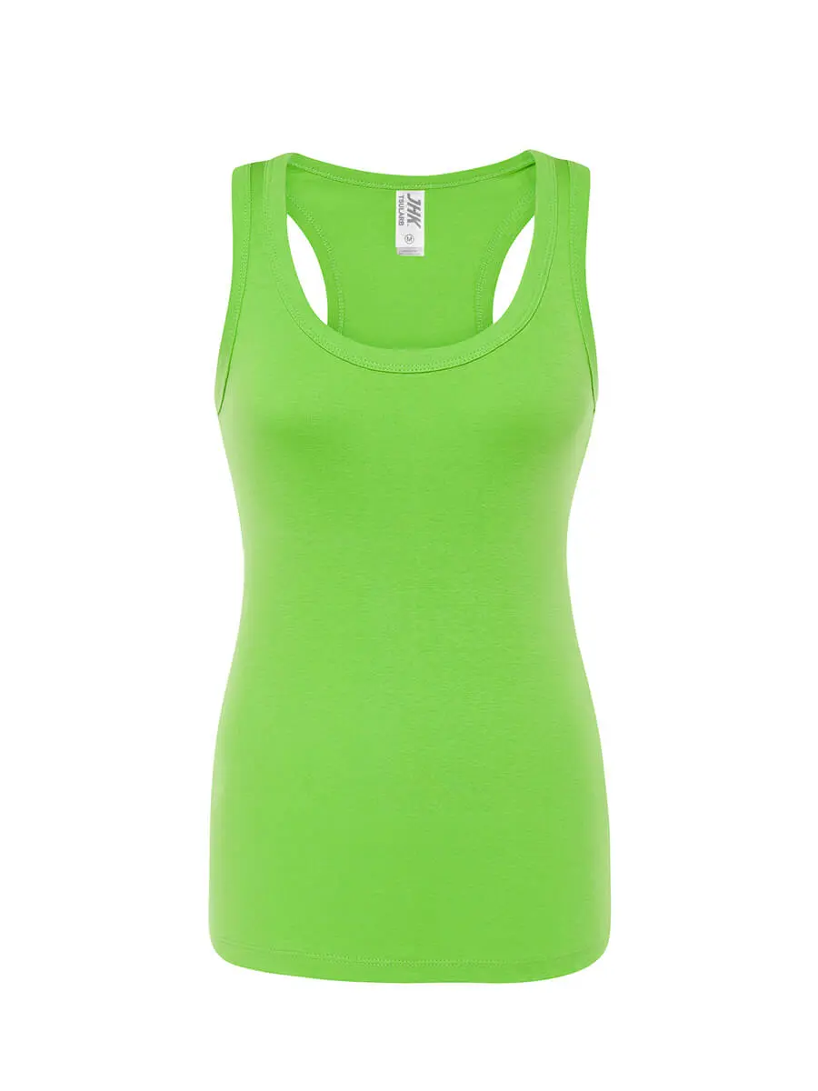Canotta donna slim fit in 100% cotone 200 g Verde lime Canotta donna slim fit in 100% cotone 200 g Verde lime
