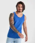 Canotta uomo girocollo slim fit in 100% cotone 155 g