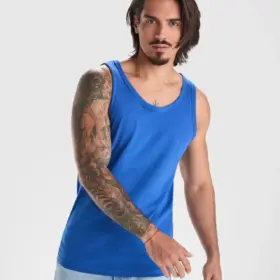 Canotta uomo girocollo slim fit in 100% cotone 155 g