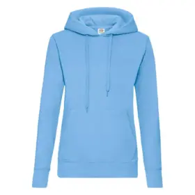 Felpa con cappuccio donna 280 g Azzurro cielo