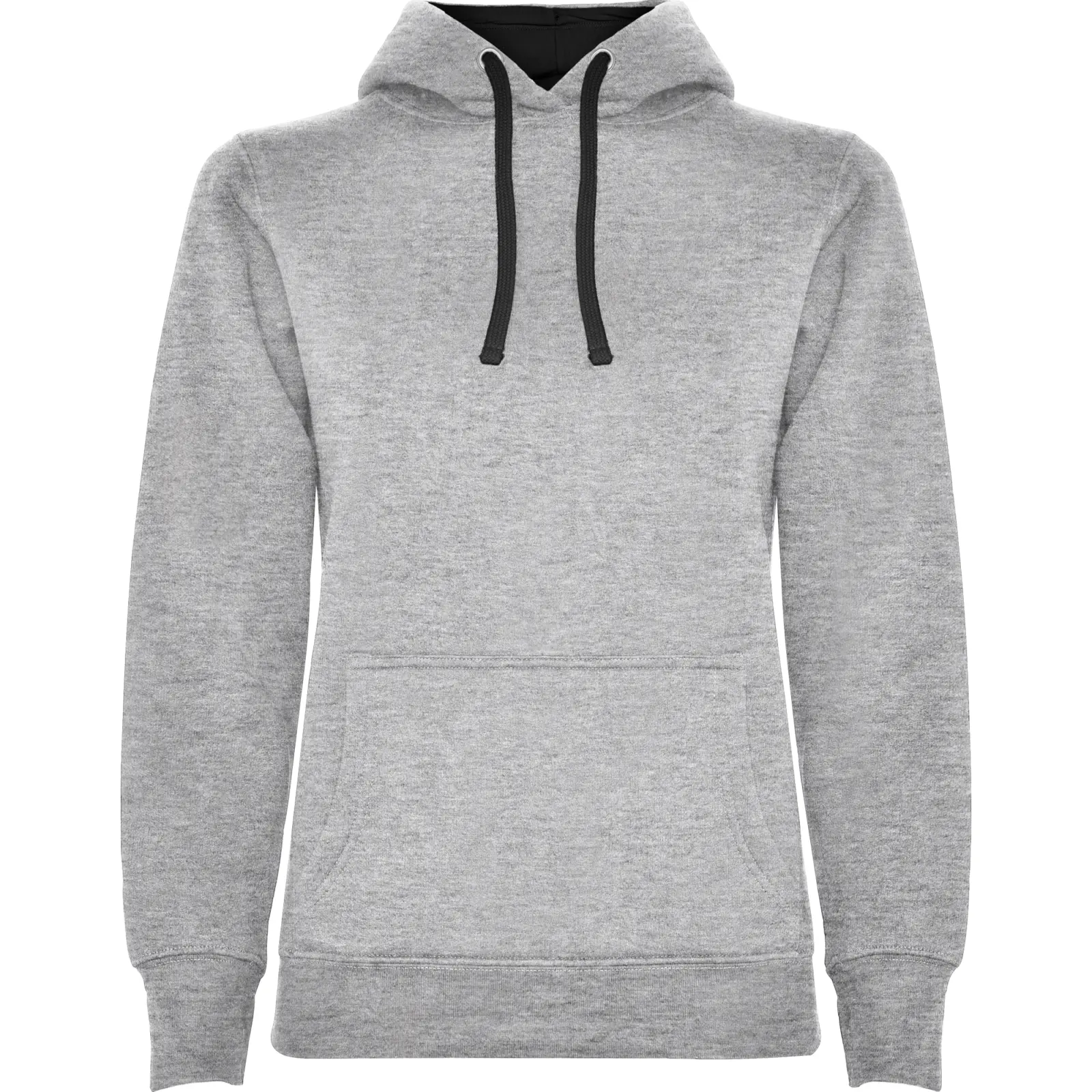 Felpa con cappuccio donna in 100% cotone 280 g Grigio melange/Nero Felpa con cappuccio donna in 100% cotone 280 g Grigio melange/Nero