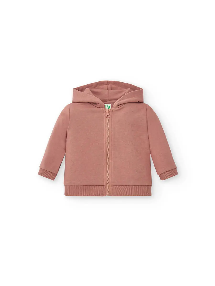 Felpa con cappuccio neonato 260 g Rosa vintage Felpa con cappuccio neonato 260 g Rosa vintage