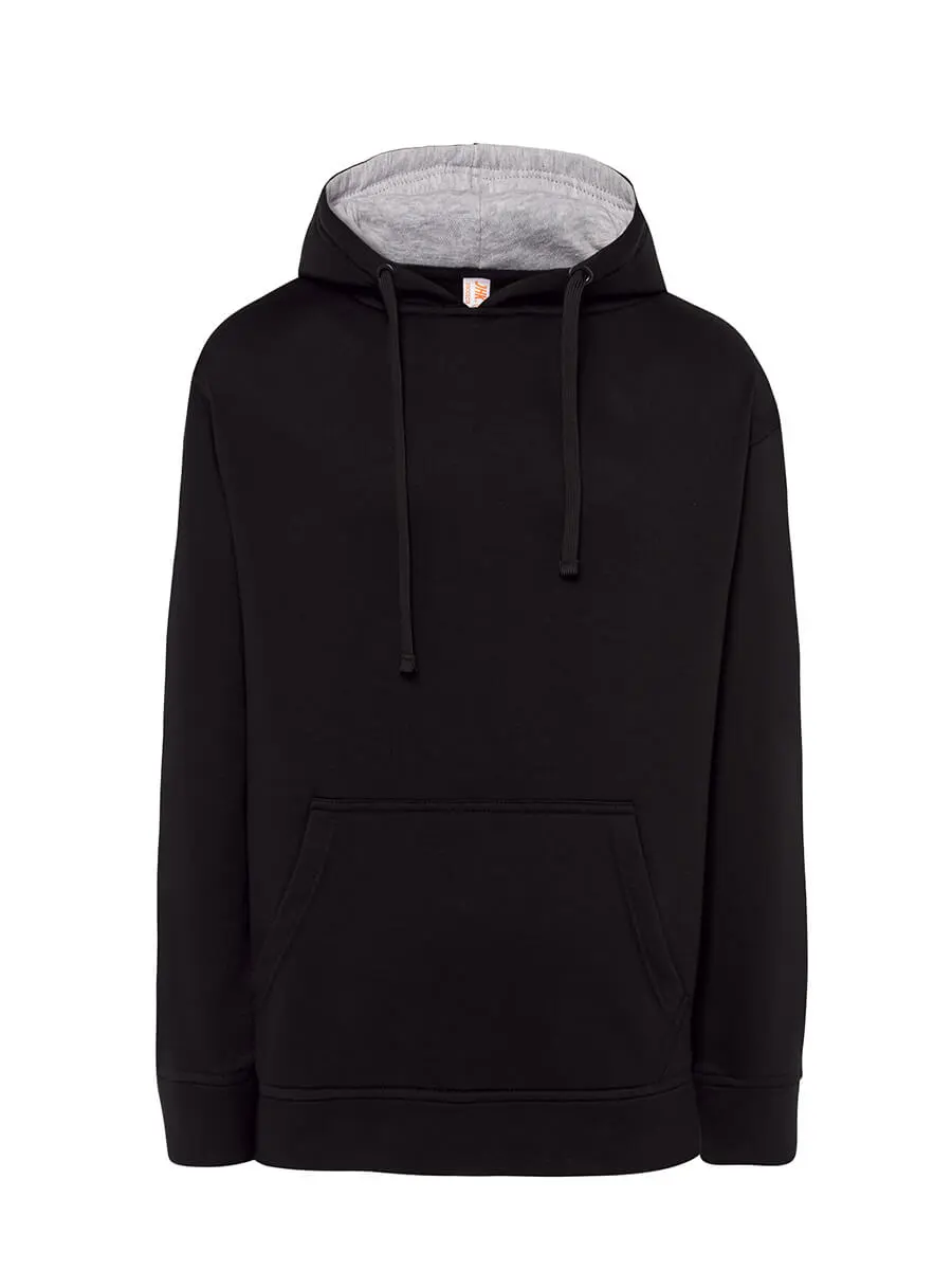 Felpa con cappuccio unisex 265 g – 2E16KLU2F Nero/Grigio cenere Felpa con cappuccio unisex 265 g – 2E16KLU2F Nero/Grigio cenere