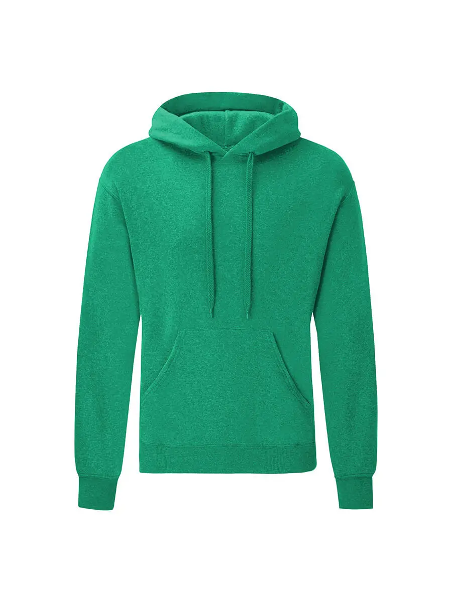 Felpa con cappuccio uomo 280 g Verde melange Felpa con cappuccio uomo 280 g Verde melange