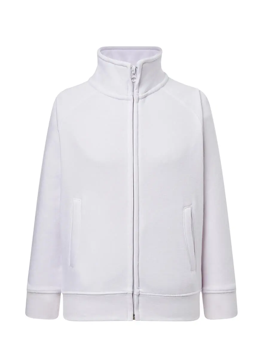 Felpa con zip bambino 290 g Bianco Felpa con zip bambino 290 g Bianco