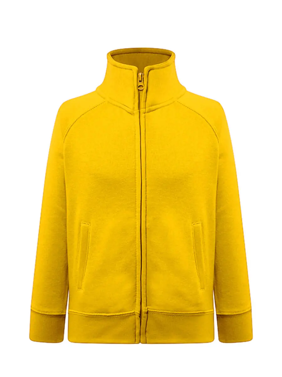 Felpa con zip bambino 290 g Giallo oro Felpa con zip bambino 290 g Giallo oro