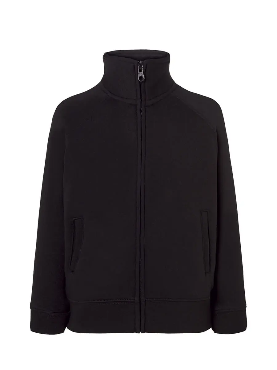 Felpa con zip bambino 290 g Nero Felpa con zip bambino 290 g Nero