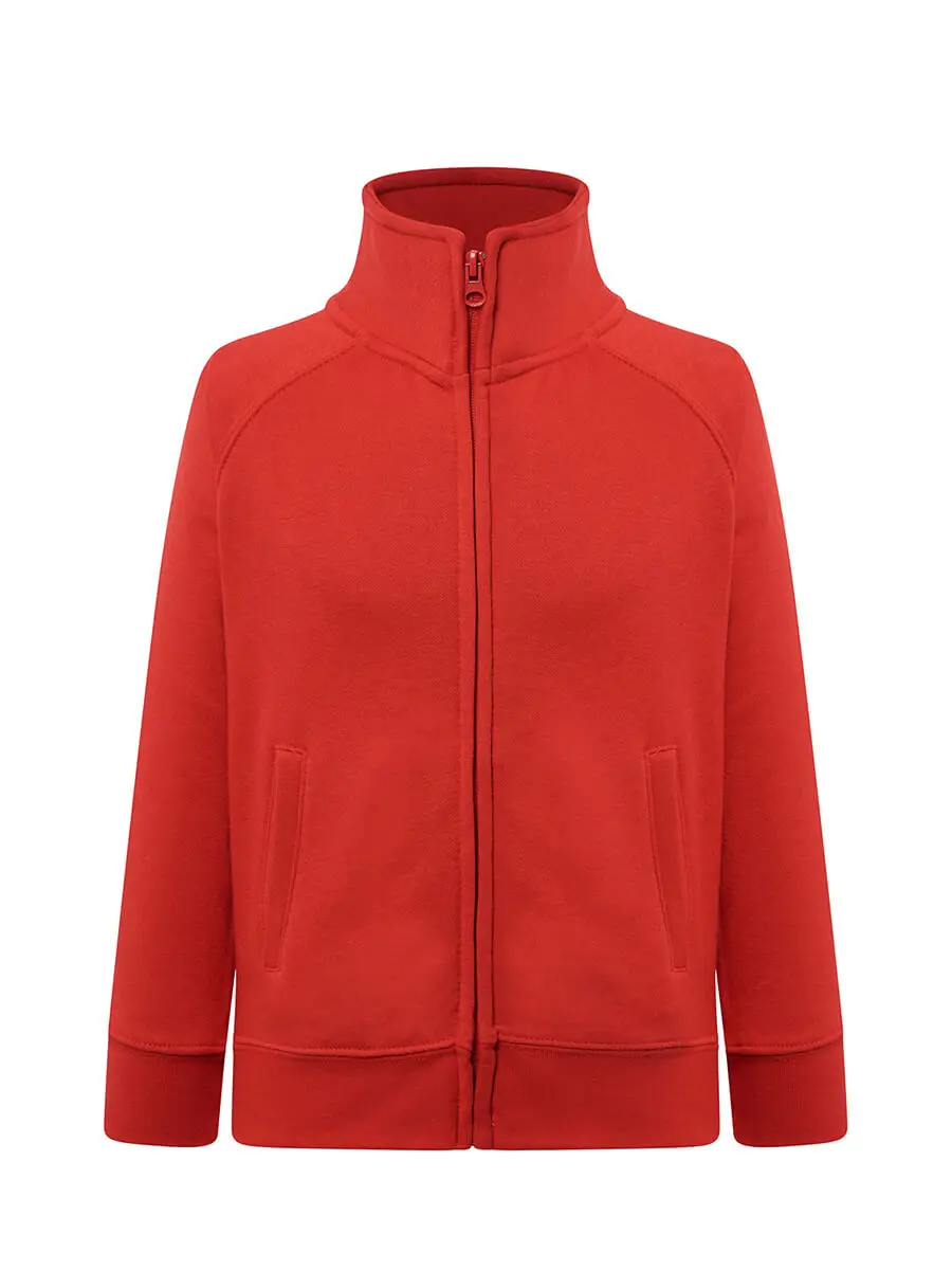 Felpa con zip bambino 290 g Rosso Felpa con zip bambino 290 g Rosso