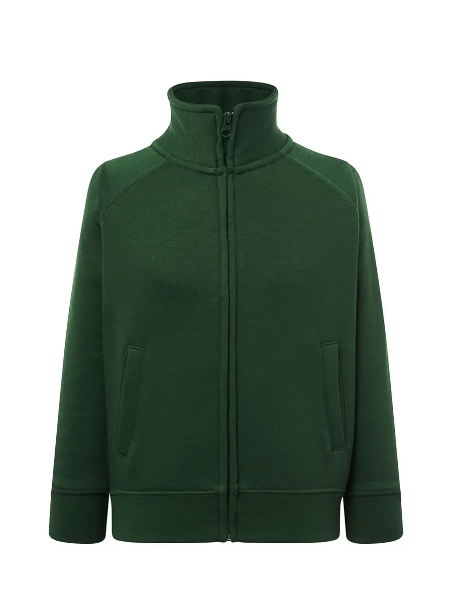Felpa con zip bambino 290 g Verde Bottiglia Felpa con zip bambino 290 g Verde Bottiglia