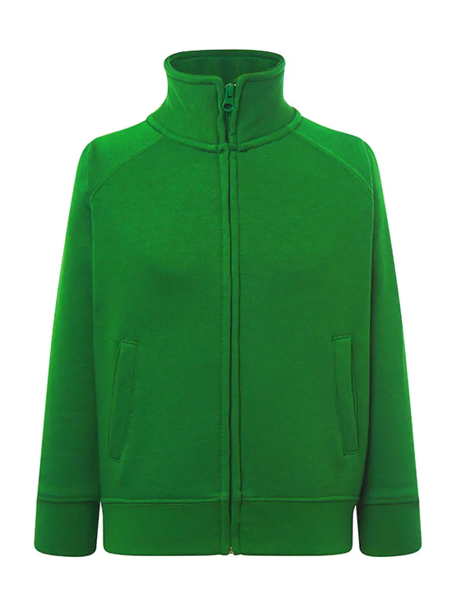 Felpa con zip bambino 290 g Verde prato Felpa con zip bambino 290 g Verde prato