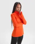 Felpa con zip donna slim fit 200 g