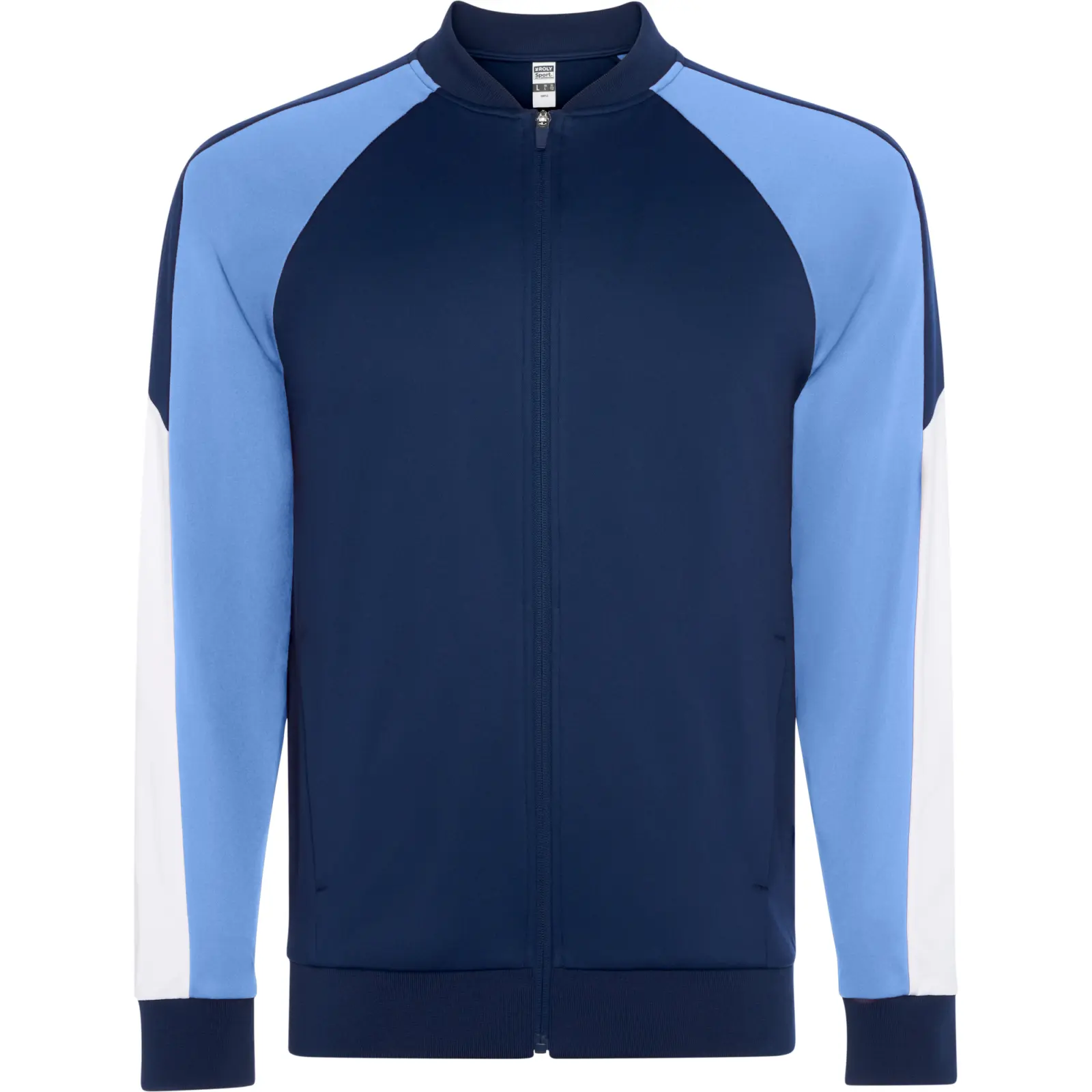 Felpa con zip unisex 210 g Azzurro/Blu navy Felpa con zip unisex 210 g Azzurro/Blu navy